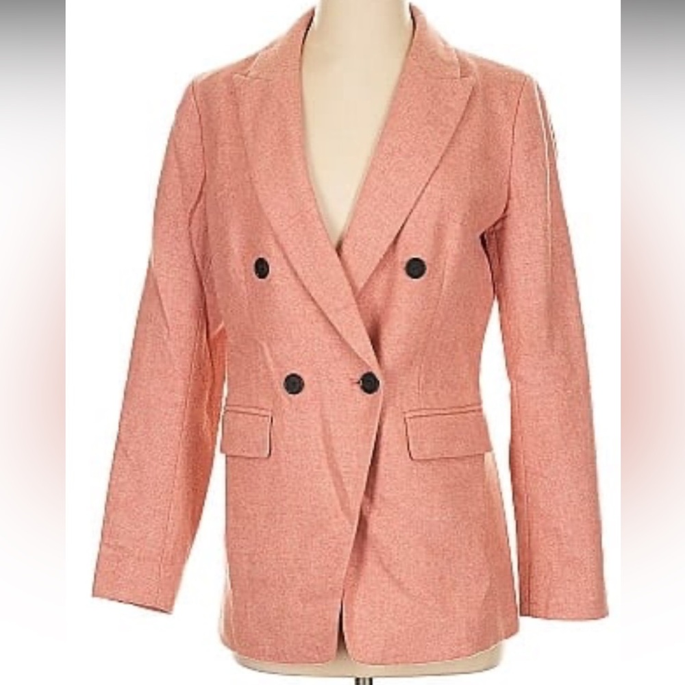 Double-Breasted Pink Blazer Jacket